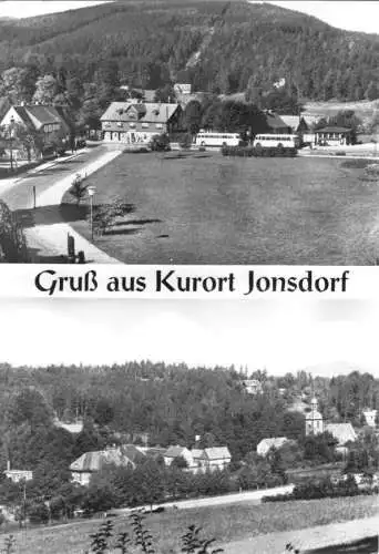 AK, Kurort Jonsdorf Kr. Zittau, zwei Teilansichten, 1967