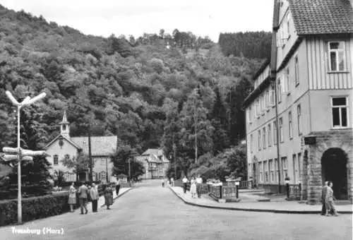 AK, Treseburg Harz, Straßenpartie, 1970