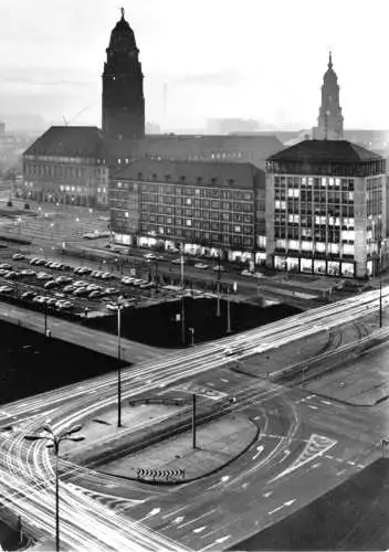 AK, Dresden, Bick zum Pirnaischen Platz, Abendstimmung