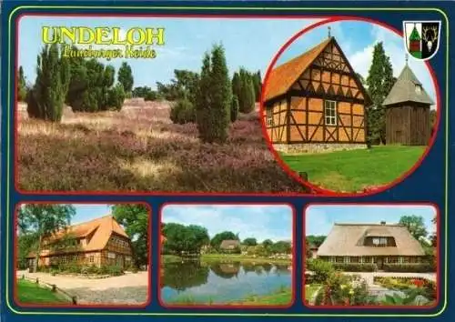 AK, Undeloh Lüneburger Heide, fünf Abb., um 1985