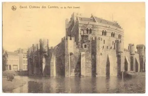 Ansichtskarte, Gand, Gent, Château des Comtes, 1917