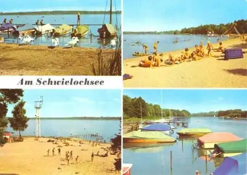 AK, Am Schwielochsee Kr. Lübben, vier Abb., Zaue, Jessern, Goyatz, 1982