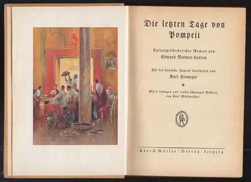 Bulwer-Lytton, Edward; Die letzten Tage von Pompeji, um 1920