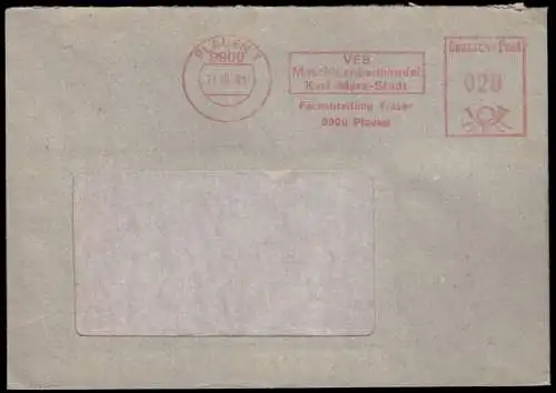 AFS, VEB Maschinenbauhandel Karl-Marx-Stadt, ..., o Plauen 1, 9900, 21.10.81