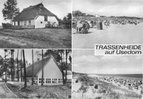 AK, Trassenheide Usedom, vier Abb., 1969