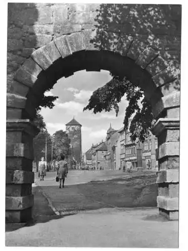 AK, Mühlhausen Thür., Blick durchs Frauentor, 1966