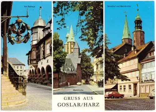 Ansichtskarte, Goslar Harz, drei Abb., 1971