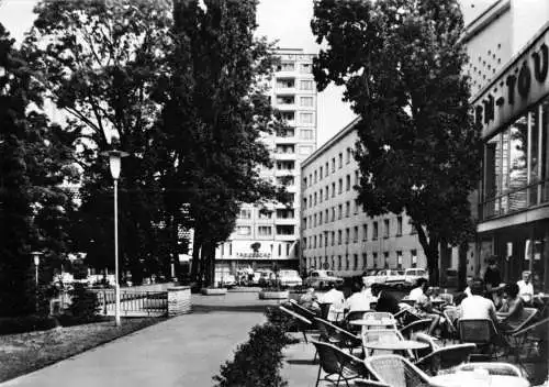 Ansichtskarte, Suhl, Freiluft-Restaurant am Interhotel, 1971