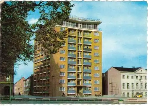 Ansichtskarte, Rostock, Hochhaus, 1964