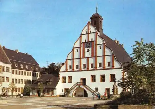 AK, Grimma, Blick zum Rathaus, 1987