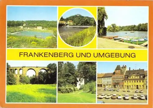 Ansichtskarte, Frankenberg und Umgebung, sechs Abb., gestaltet, 1988