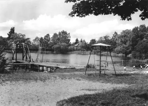 AK, Liebenwalde Finowkanal, Freibad am Mühlensee, 1967