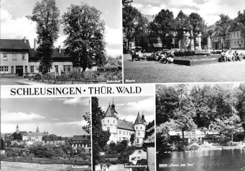 Ansichtskarte, Schleusingen Thür. Wald, fünf Abb., 1970