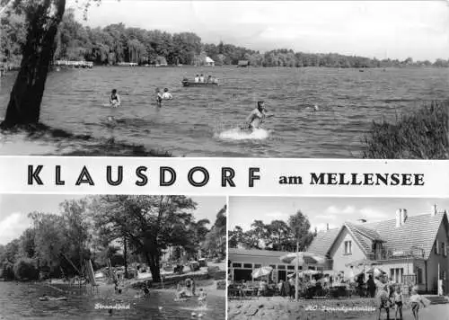 Ansichtskarte, Klausdorf Kr. Zossen, Am Mellensee, drei Abb., 1970