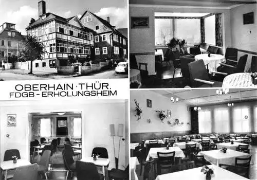 Ansichtskarte, Oberhain Thür., FDGB-Erholungsheim, vier Abb., 1981