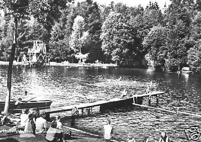 Ansichtskarte, Hasselfelde Harz, Waldfreibad, belebt, 1979