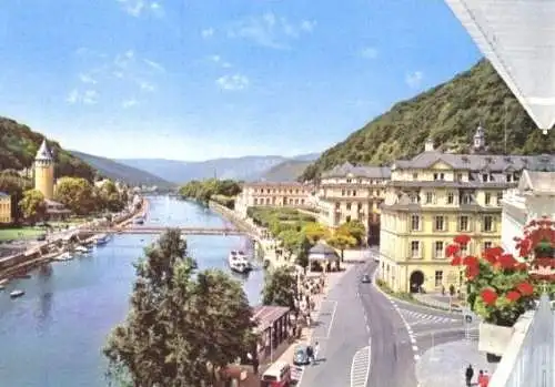 AK, Bad Ems a.d. Lahn, Teilübersicht, um 1965