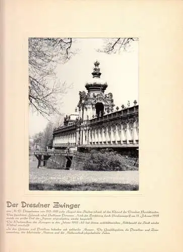 Dresden, Bildmappe mit 10 auf Pappe aufgezogenen Echtfotos, 1968