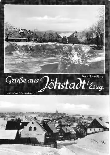 AK, Jöhstadt Erzgeb., zwei Winterabb., 1966