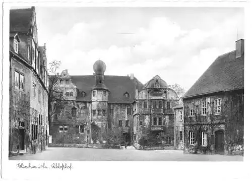 AK, Glauchau, Schloßhof, um 1940