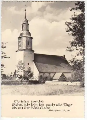 AK, Schellerhau Erzgeb., Blick zur Kirche, Spruch, 1969