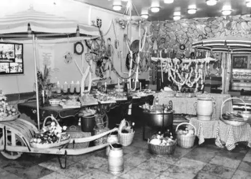 AK, Gera, Geraer Beuernmarkt in Gaststätte, 1980