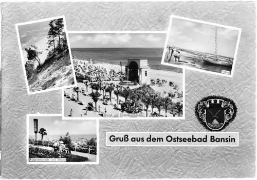 AK, Seebad Bansin Usedom, vier Abb., gestaltet, 1961