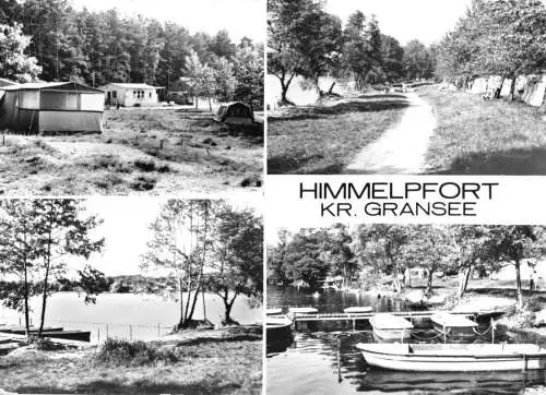 Ansichtskarte, Himmelpfort Kr. Gransee, vier Abb., Campingplatz D28 am Stolpsee, 1978