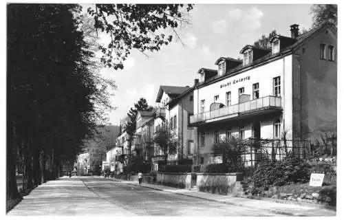 AK, Bad Elster, Straße der DSF mit Haus "Stadt Leipzig", 1965