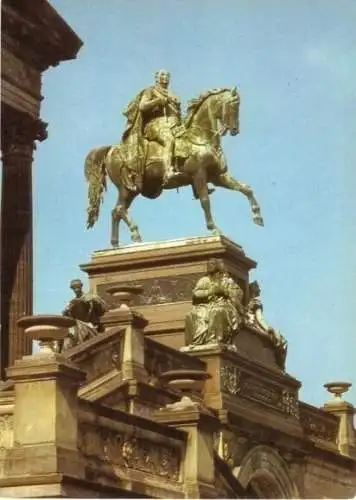 AK, Berlin Mitte, Denkmal vor der Nationalgalerie, 1987