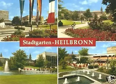 AK, Heilbronn am Neckar, vier Abb., Stadtgarten, 1980