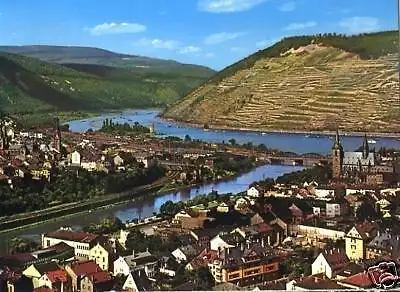 AK, Bingen am Rhein, Teilansicht mit Bahnlinien, 1975