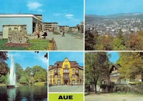 AK, Aue, fünf Abb., u.a. Neubeugebiet, 1986