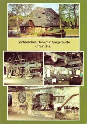 AK, Olbernhau Kr. Marienberg, Techn. Denkmal Saigerhütte Grünthal, 4 Abb., 1982