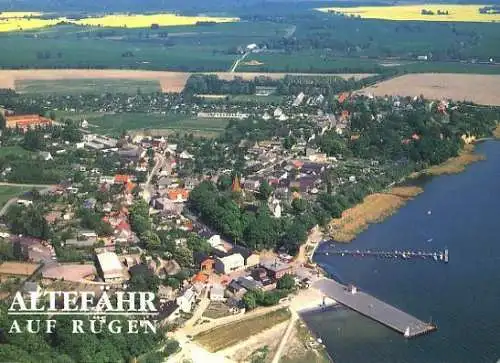 Ansichtskarte, Altefähr, Insel Rügen, Luftbildübersicht, ca. 1994