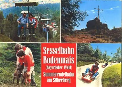 AK, Bodenmais, Sesselbahn, Sommerrodelbahn, ca. 1984