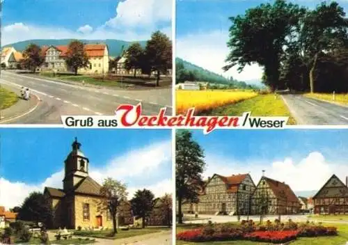 AK, Veckerhagen Weser, 4 Abb., ca. 1971