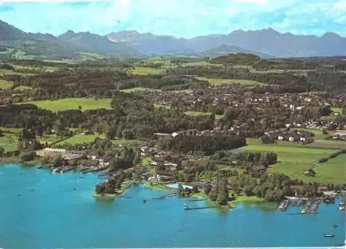 AK, Stock - Hafen und Prien am Chiemsee, Luftbild, 1982