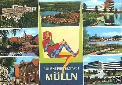 Ansichtskarte, Mölln, Hrzgt. Lauenburg, sieben Abb., 1988