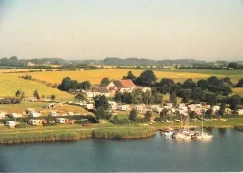 Ansichtskarte, Goltoft Schlei, Campingplatz "Hellör", um 1980