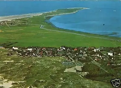 Ansichtskarte, Norddorf auf Amrum, Luftbildansicht, 1986