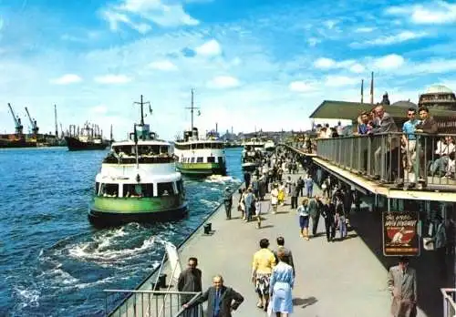 Ansichtskarte, Hamburg, St Pauli Landungsbrücken, um 1965