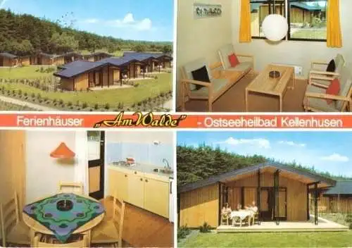 Ansichtskarte, Kellenhusen, Ferienhäuser "Am Walde", 4 Abb, 1972