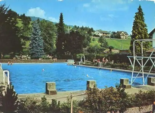 AK, Oberharmersbach Schwarzwald, Freibad, 1984