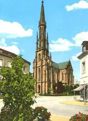 Ansichtskarte, Offenburg, Ev. Kirche, ca. 1973