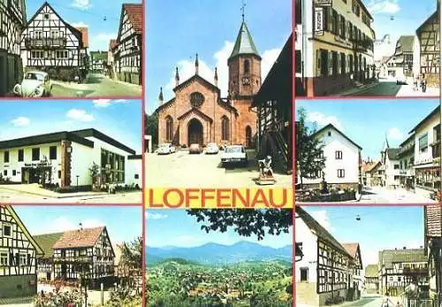 AK, Loffenau, 8 Abb., u.a. Übersicht, 1976