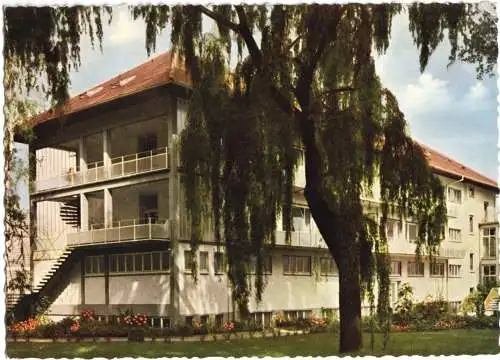 Ansichtskarte, Bad Mingolsheim, Schwefelbad und Kurhaus Gantner, 1965