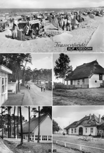 Ansichtskarte, Trassenheide auf Usedom, fünf Abb., 1969