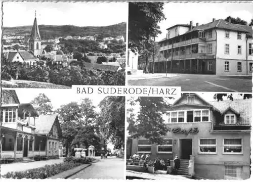 Ansichtskarte, Bad Suderode Harz, vier Abb., 1968