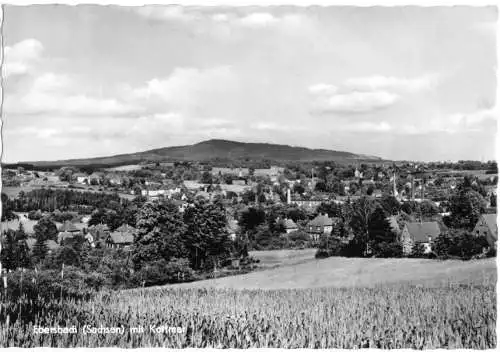 Ansichtskarte, Ebersbach Sachs., Gesamtansicht mit Kottmar, 1960